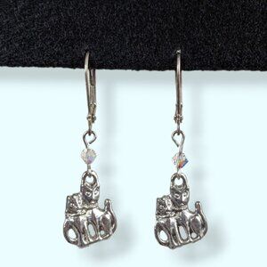 (2/$20) Vintage Dangling Cat Pair Earrings